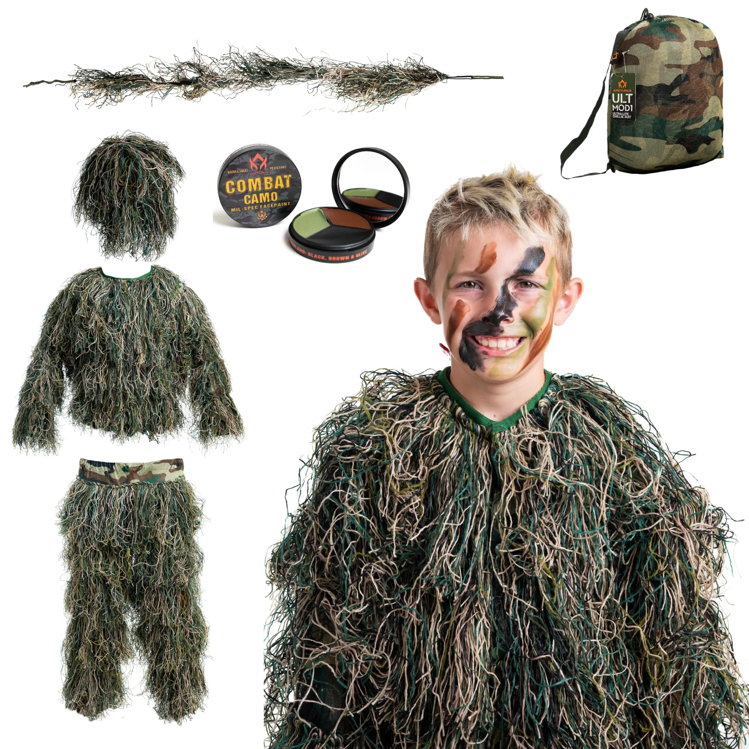 Arcturus Kids Ultra-Lite Woodland Ghillie Suit