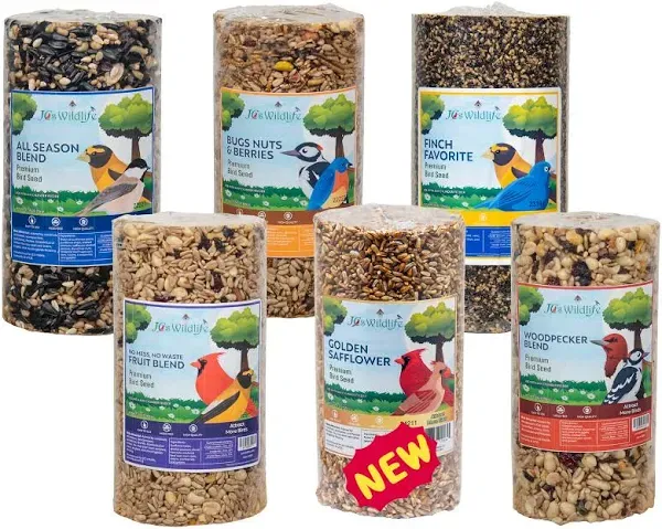 JCS Wildlife Premium Bird Seed Cylinder Variety Pack