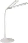 OttLite Pivot LED Desk Lamp with Dual Shades - White