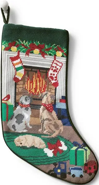 Lands' End Needlepoint Personalized Christmas Stocking