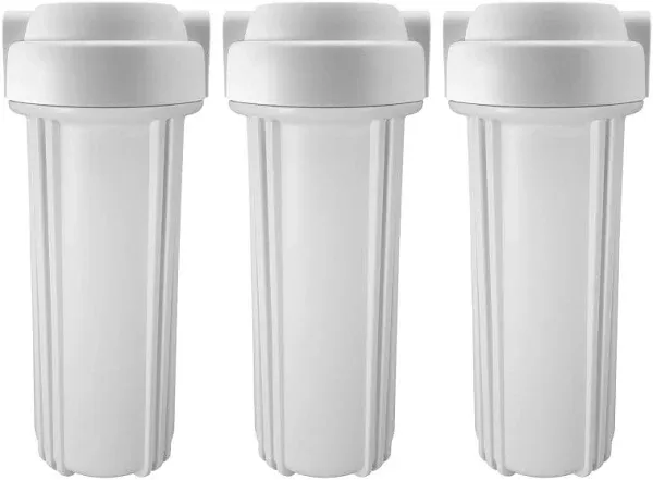 Express Water 10 in. Filter Housing White Double O Ring Standard for Water Filters plus Reverse Osmosis RO Systems