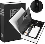 Diversion Book Safe with Combination Lock, Secret Hidden Metal Lock Box,Money Hi