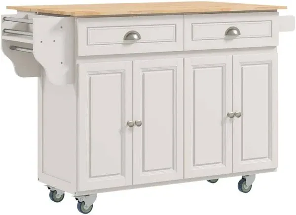 Homcom Rolling Kitchen Island