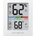 AcuRite Humidity Meter Hygrometer and Indoor Digital Thermometer with White 