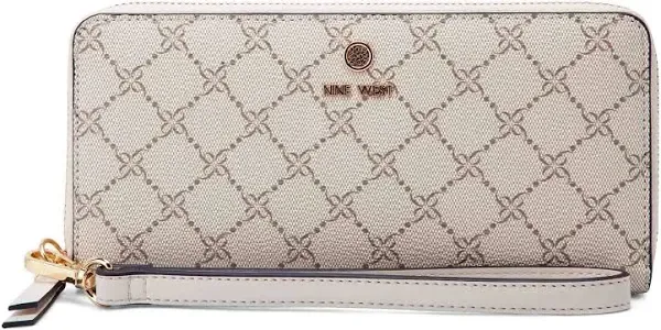 Nine West Women's Lockup Zip Around Wallet with Wristlet