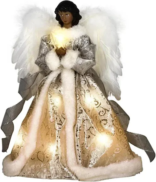 Angel Tree Topper with Lights and 40-Inch Extension Cord, Lighted Tree Topper...