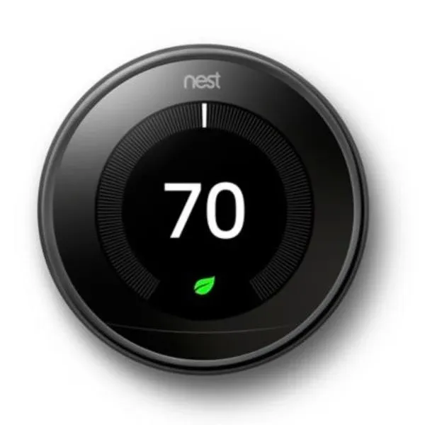 Sealed Google Nest 3rd Generation Learning Thermostat T3018US Gloss Mirror Black