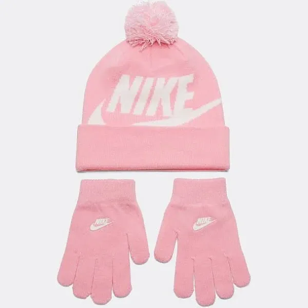 Nike Junior Swoosh Pom Beanie and Glove Set