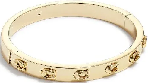 Coach Women's Signature C Hinged Bangle Bracelet