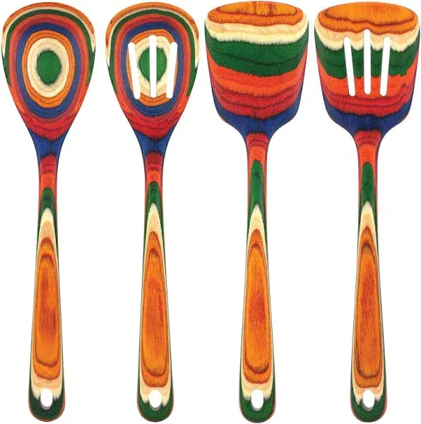 Vibrant Marrakesh Collection Wooden Cooking Utensil Set – Perfect for Chefs