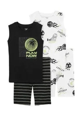 Carter's Boys' 4-Piece Snug Fit Cotton Pajama Set