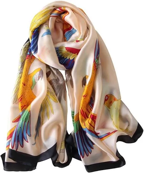 NUWEERIR Women's 100% Mulberry Silk Scarf