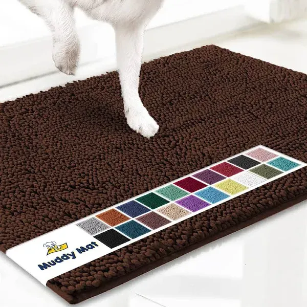 Muddy Mat Shown ON TV Highly Absorbent Microfiber Door Mat and Pet Rug Non Slip Thick Washable Area and Bath Mat Soft Chenille for Kitchen Bathroom