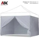 ABCCANOPY Side Wall 10x10 Gray 4 Walls Only Not Including Frame and Top