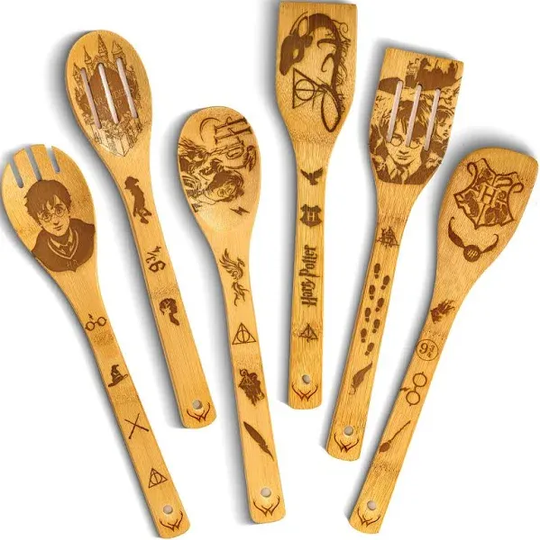 Woodlands-USA Harry Gifts for Kitchen for Potter Fans - Wooden Spoons for Coo...