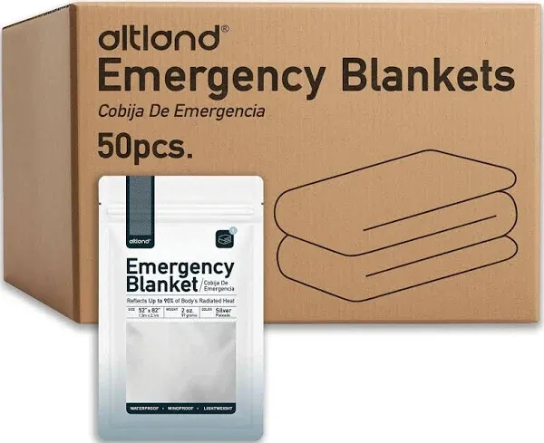 Altland Emergency Blankets 50 Pack