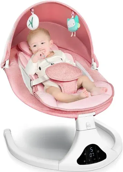 NEW Pink Portable Baby Swing Music Speaker Bluetooth &amp; Remote Control