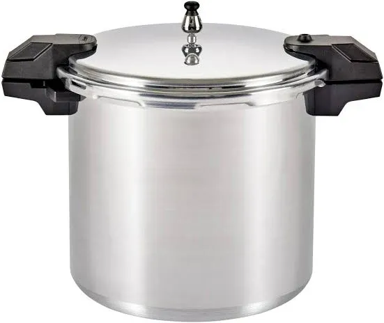 Mirro 92122A Polished Aluminum 5 / 10 / 15-PSI Pressure Cooker / Canner cookware