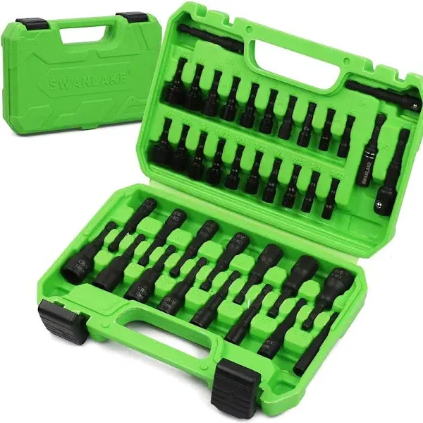 SWANLAKE 20PCS Power Nut Driver Set for Impact Drill, 1/4” Hex Head Drill Bit...