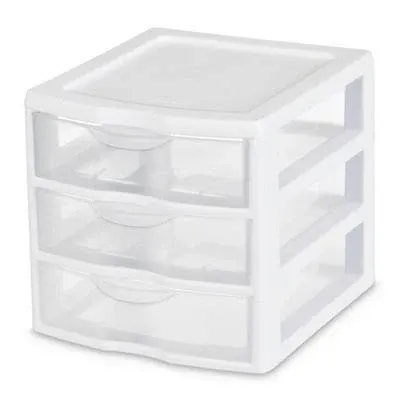 Sterilite Small 3 Drawer Desktop Unit