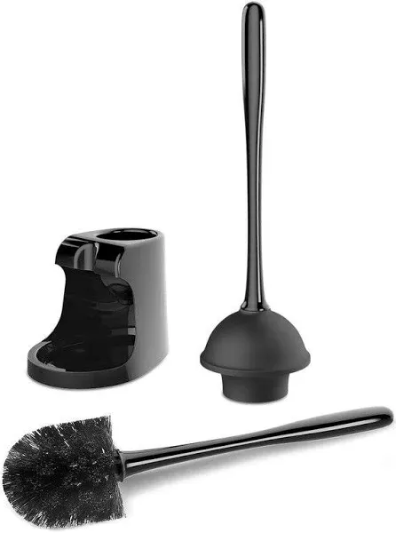 Toilet Plunger and Bowl Brush Combo for Bathroom Cleaning