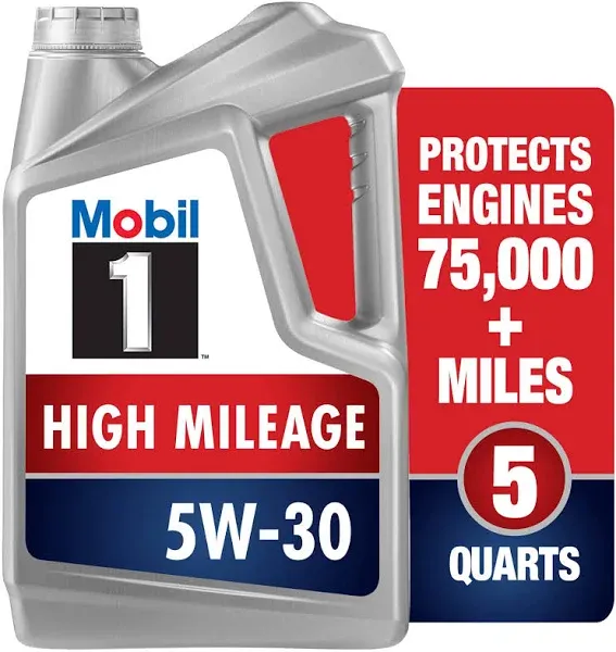 Mobil 1 5W-30 High Mileage Full Synthetic Motor Oil