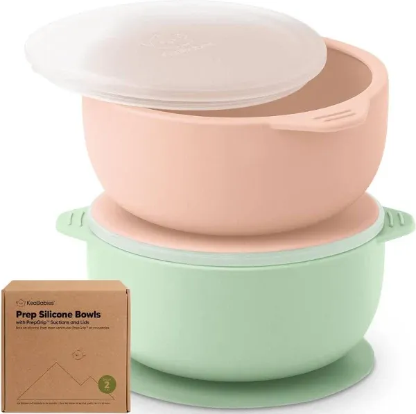 KeaBabies Prep Silicone Suction Bowls