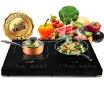 MegaChef 1400 Watt Portable Dual Induction Cooktop