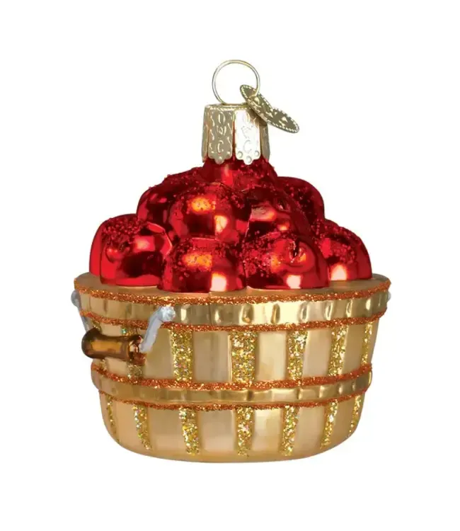 Old World Christmas Apple Basket Ornament