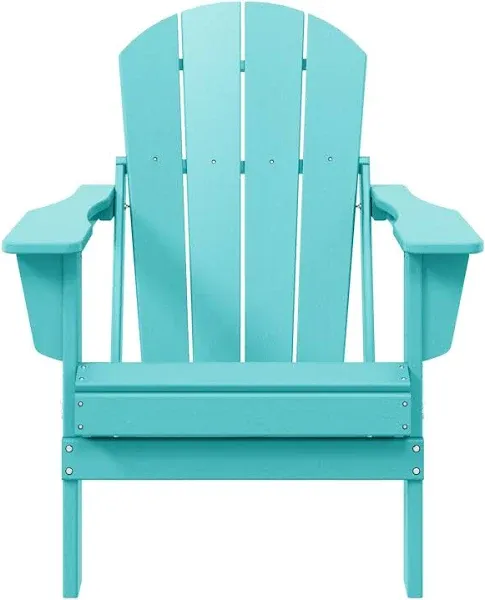 WestinTrends Outdoor Patio Folding Poly Adirondack Chair