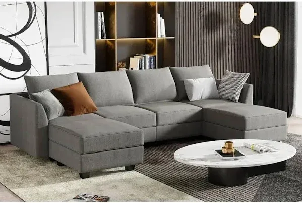 Honbay Sectional Couch Sofa Storage