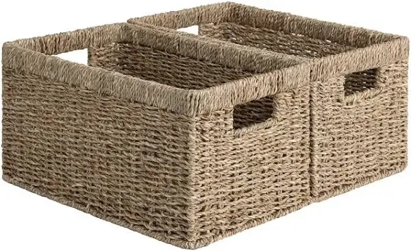 StorageWorks Round Paper Rope Storage Baskets