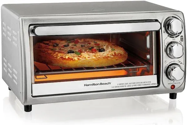 1100-Watt 4-Slice Stainless Steel Toaster Oven