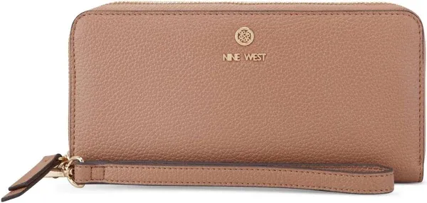 Nine West Women's Lockup 9 Zip Around Wallet with Wristlet