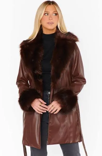 Show Me Your Mumu Penny Lane Faux Leather Coat