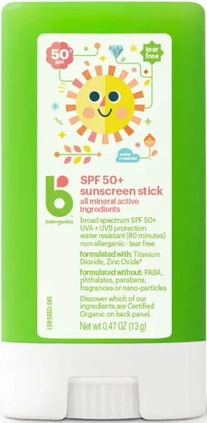 Babyganics All-Mineral Sunscreen Stick 50 Spf (0.47 oz)