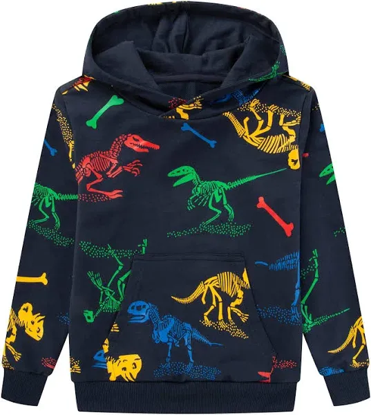 TLAENSON Kids Dinosaur Hoodies for Boys Girls Pullover Hooded Toddler Sweatshirt