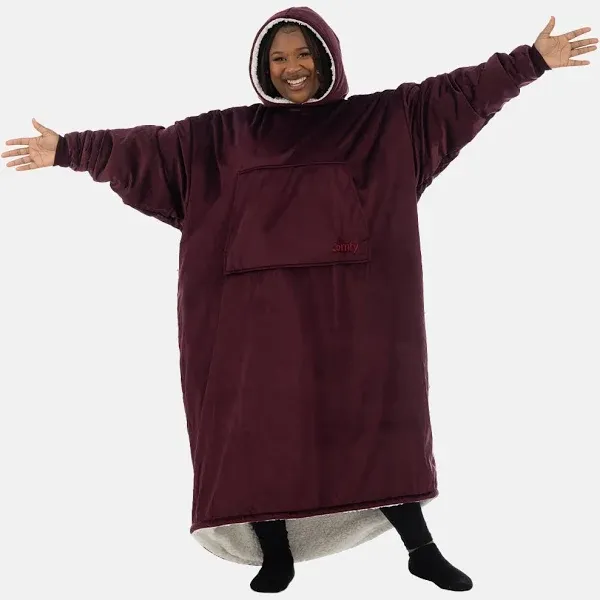 The Comfy Original Long Sherpa Lined & Microfiber Floor Length Wearable Blanket