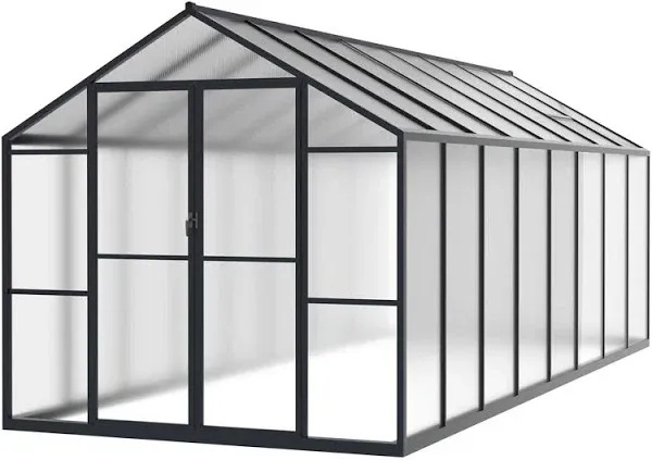 VEIKOUS Aluminum Walk-In Garden Greenhouse Kit with