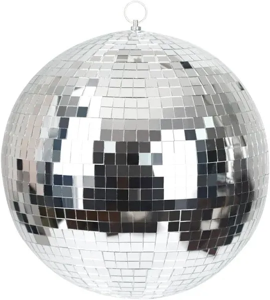 ESC04 Hanging Mirror Disco Ball, Silver, 4-inch