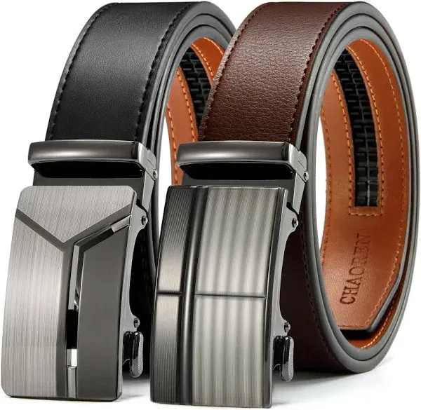 Leather Ratchet Belt Men 2 Pack - Customizable Fit, Effortless Style (35mm)