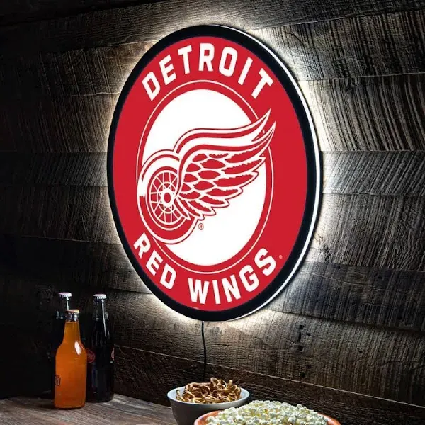 Detroit Red Wings LED Round Wall Decor