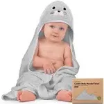 KeaBabies Cuddle Baby Hooded Towel in Seal