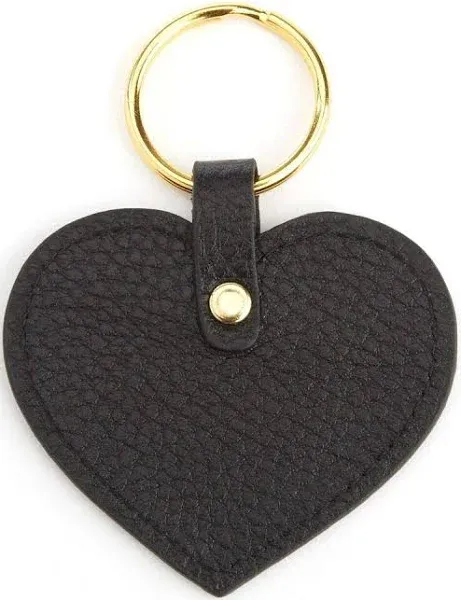 Royce New York Heart-Shaped Leather Key Chain