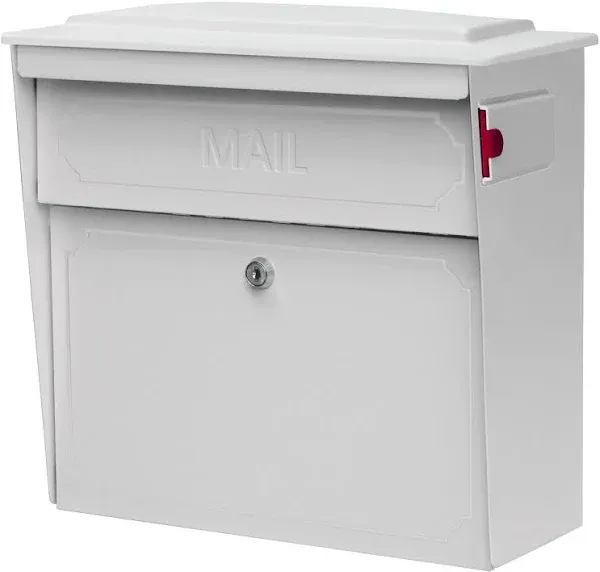 Mail Boss Townhouse Wall Mount Locking Mailbox White