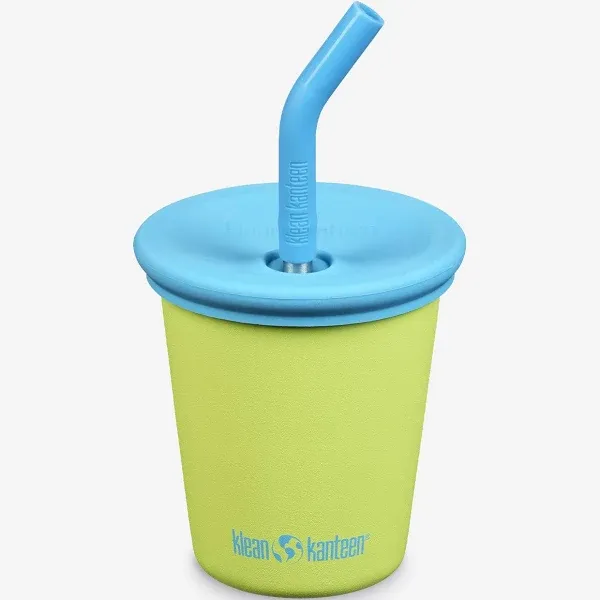 Klean Kanteen Kid Cup 10 oz with Kid Straw Lid Mykonos Blue