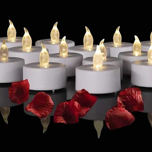 Battery Operated LED Tea Lights: 24PACK Flameless  Assorted Sizes , Colors 