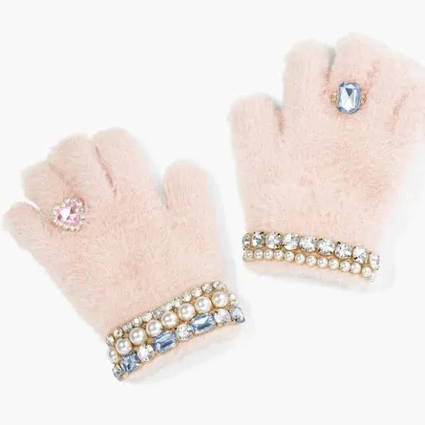 Cotton Candy Jeweled Gloves