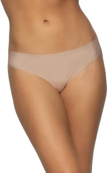 Felina Women's No Show Elastic Free Thong 5-Pack