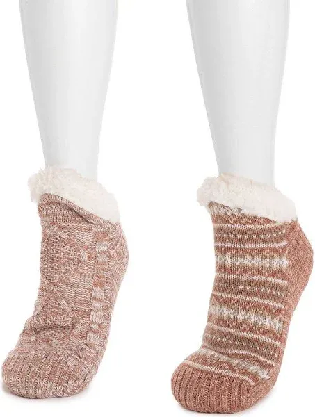 MUK LUKS Women's 2-Pack Short Cabin Socks